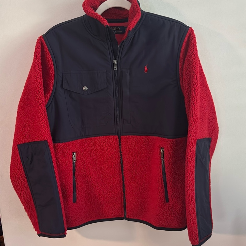 Boys Polo Ralph Lauren Red and Navy Jacket like new